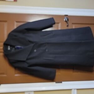 Chou Yatou-Black double breasted, collared coat Size M. NWT.